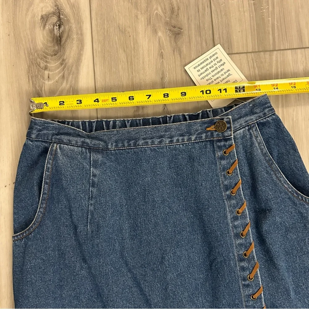 NWT Vintage Stonebridge Denim Jacket Wrap Skirt Set NOS Size 8 Petite READ - Picture 2 of 15